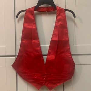 Retro/Vintage 1990’s Men’s Mel Howard Red Vest with 2 Matching Bow Ties